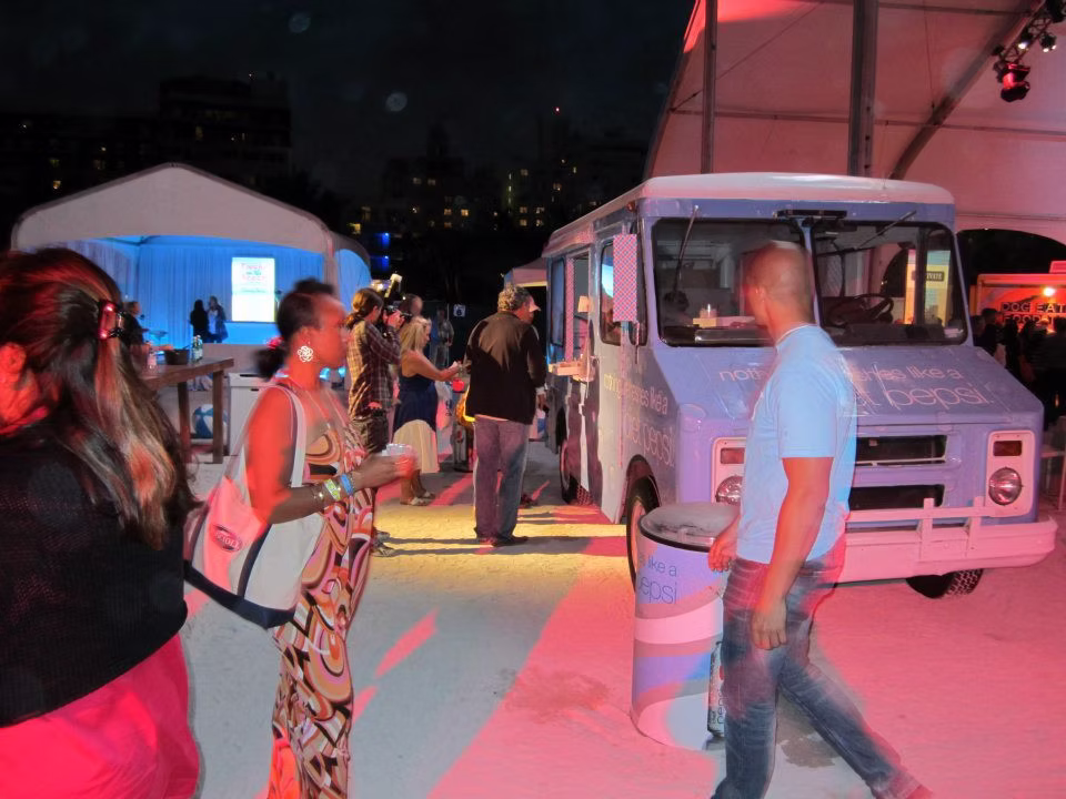 Connecticut ice cream truck catering at an outdoor event